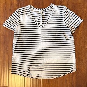 Lululemon Athletica Love Soft Black and White Striped Tee